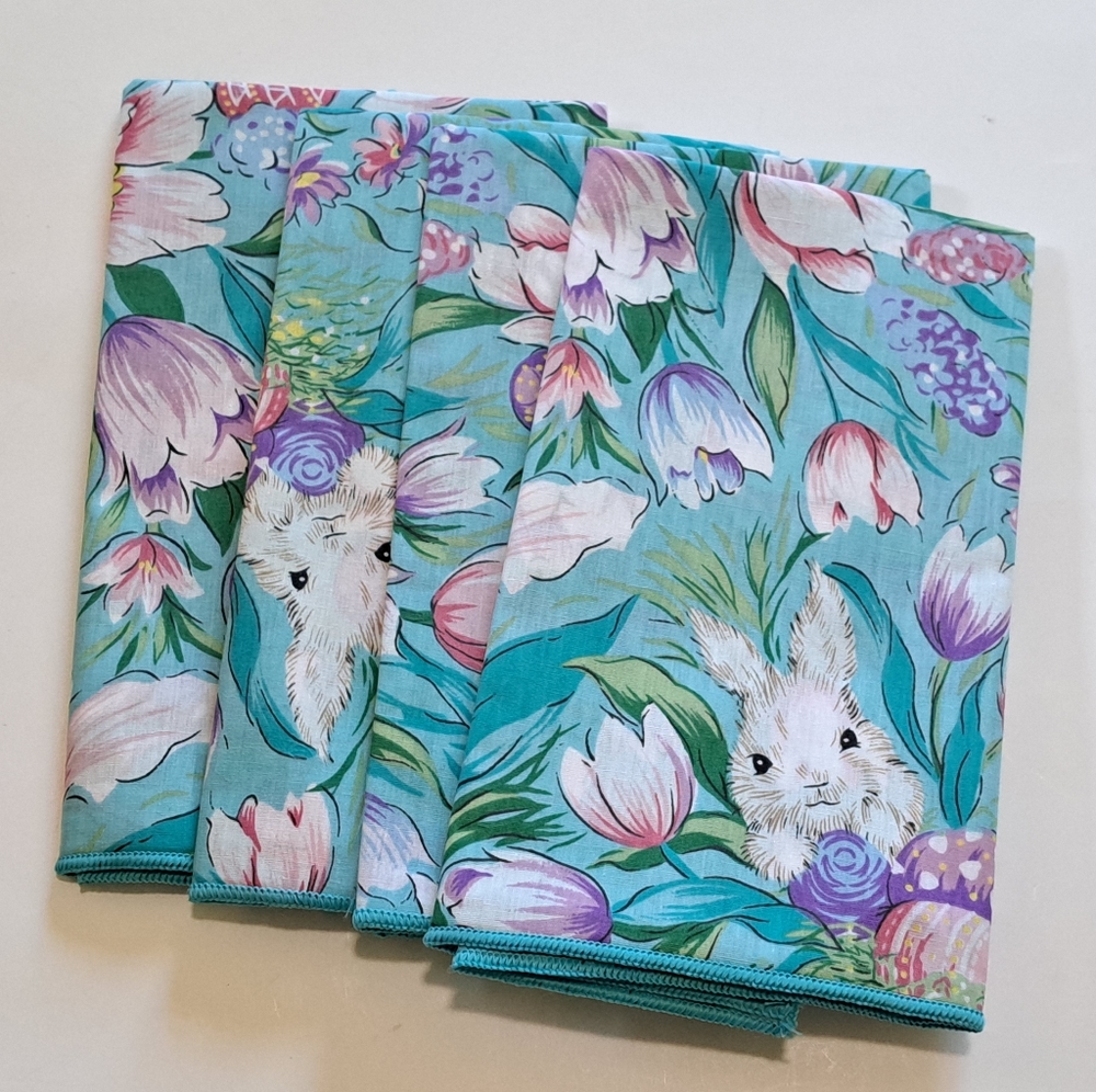 VTG Bardwill Linens Spring Easter Cloth Napkins Set of 4